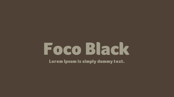 Foco Black Font