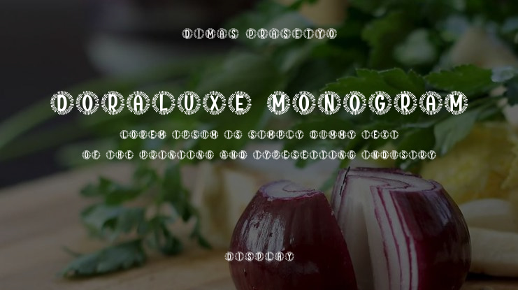 Doraluxe Monogram Font