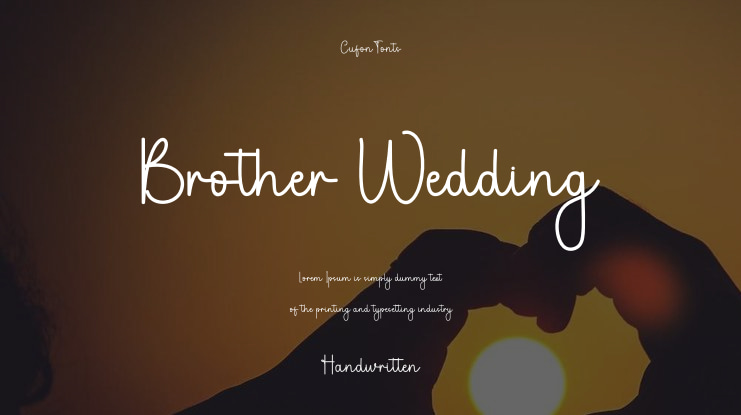 Brother Wedding Font