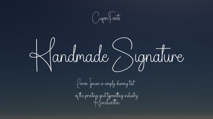 Handmade Signature Font