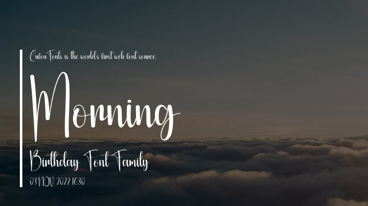 Morning Birthday Font
