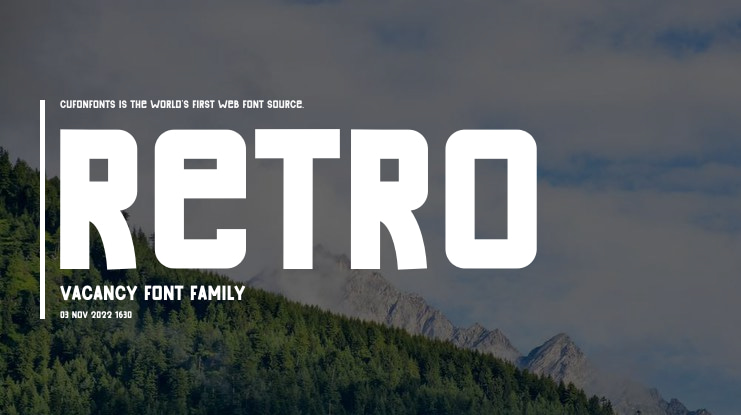 Retro Vacancy Font