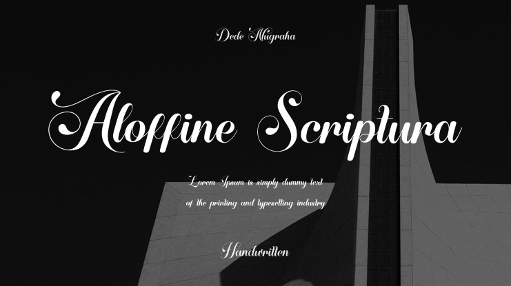 Aloffine Scriptura Font