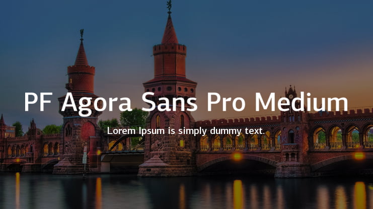 PF Agora Sans Pro Medium Font Family