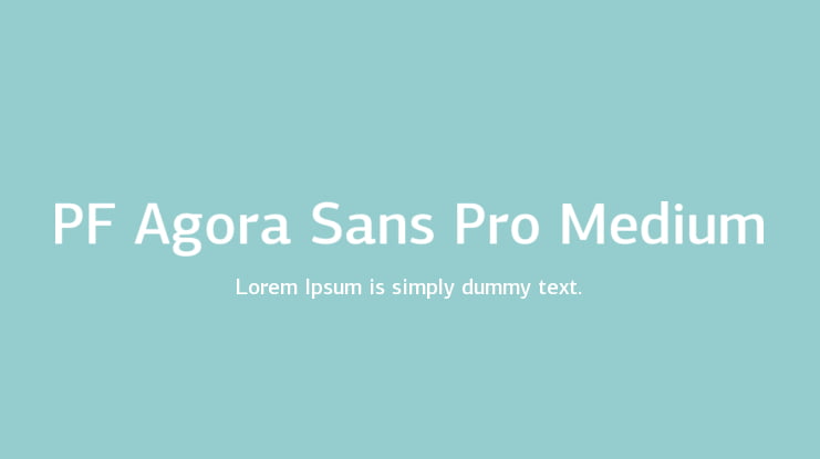 PF Agora Sans Pro Medium Font Family