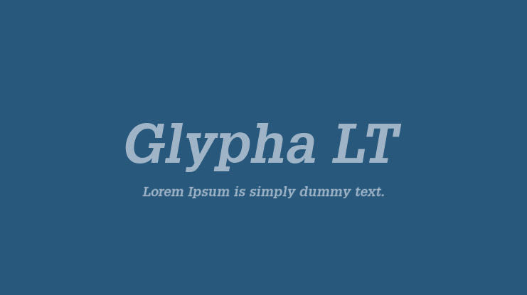 Glypha LT Font