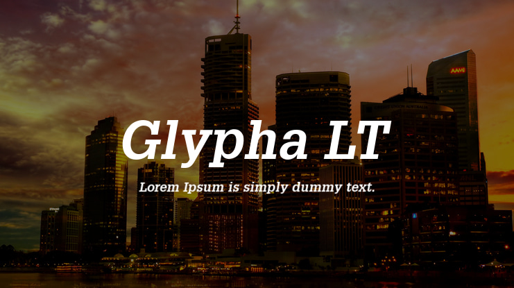 Glypha LT Font