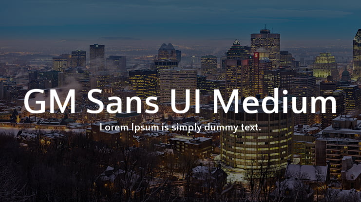 GM Sans UI Medium Font Family