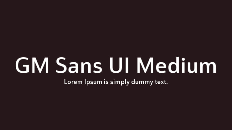 GM Sans UI Medium Font Family