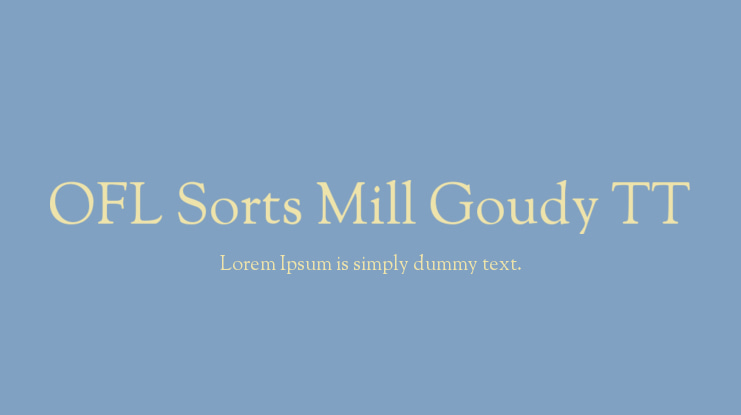 OFL Sorts Mill Goudy TT Font Family