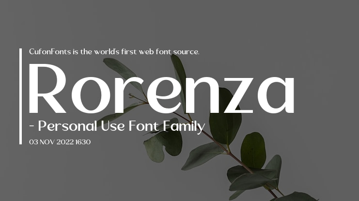Rorenza - Personal Use Font Family