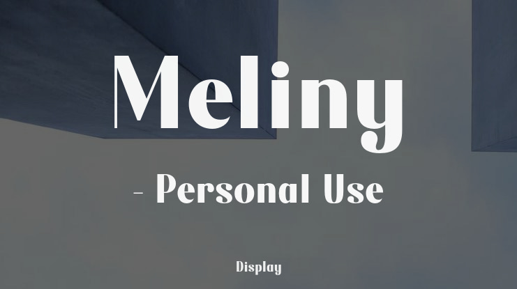 Meliny - Personal Use Font Family