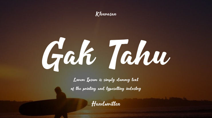 Gak Tahu Font
