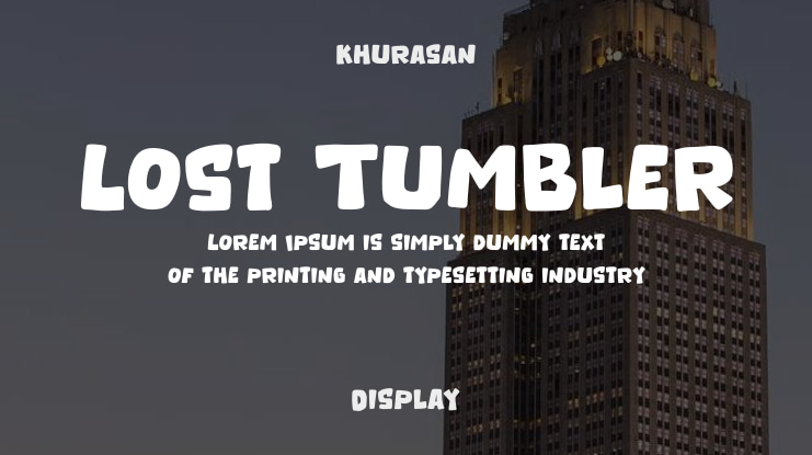 Lost Tumbler Font