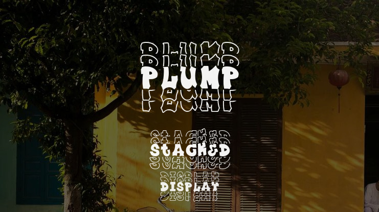 Plump Stacked Font