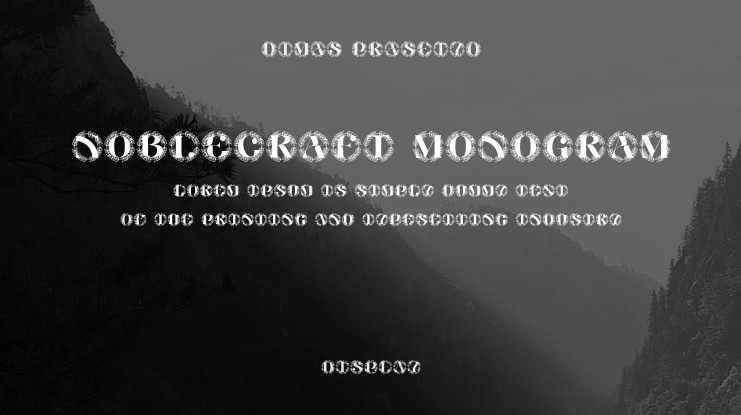 Noblecraft Monogram Font