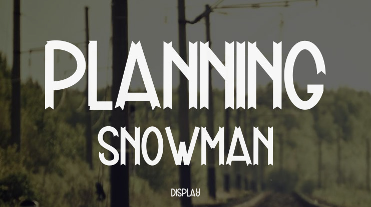 Planning Snowman Font