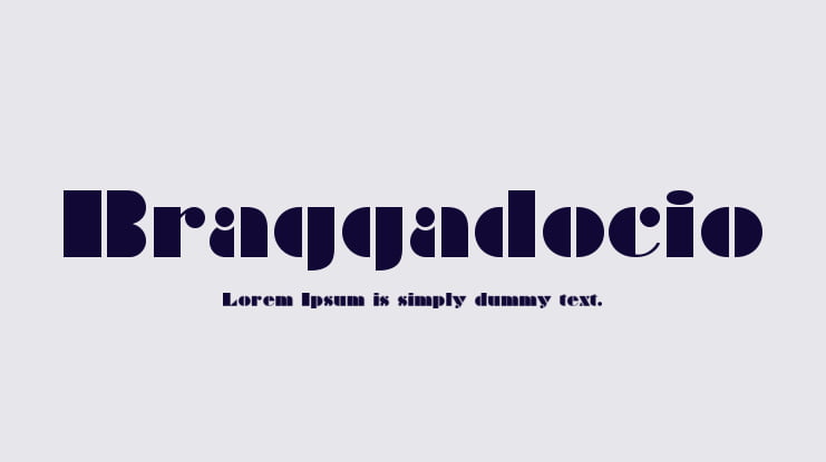 Braggadocio Font