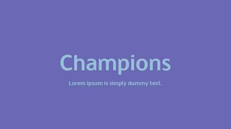 Champions Font