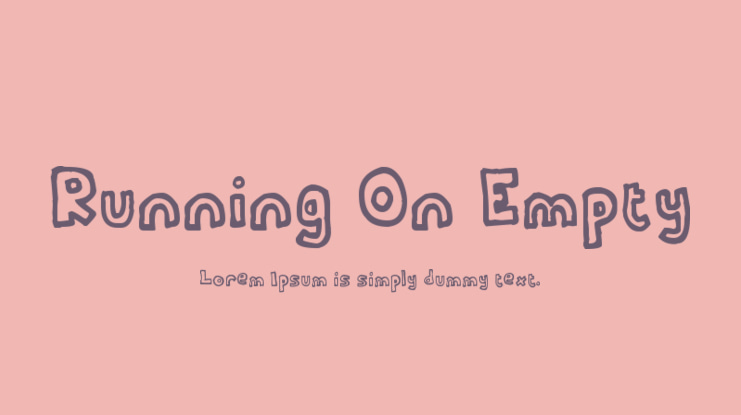Running On Empty Font