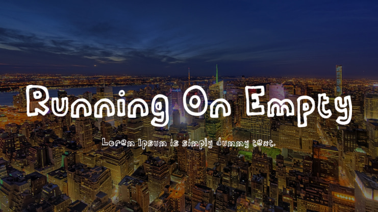 Running On Empty Font