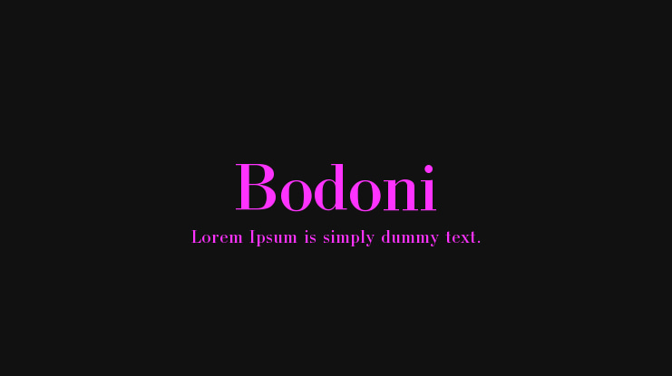 Bodoni Font