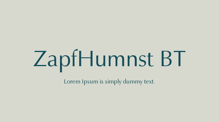 ZapfHumnst BT Font