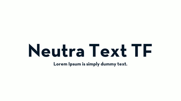 Neutra Text TF Font Family
