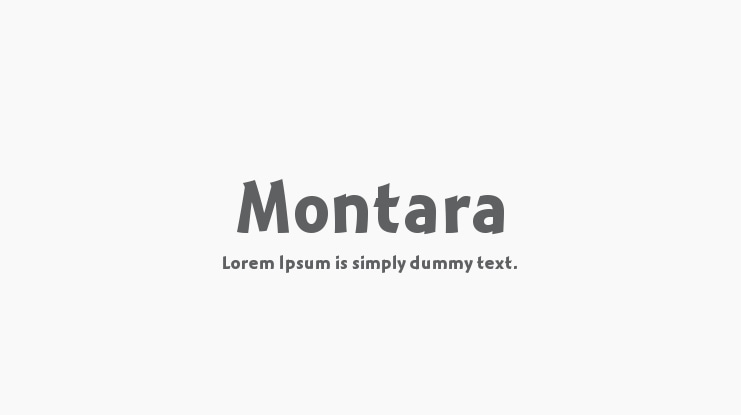 Montara Font Family