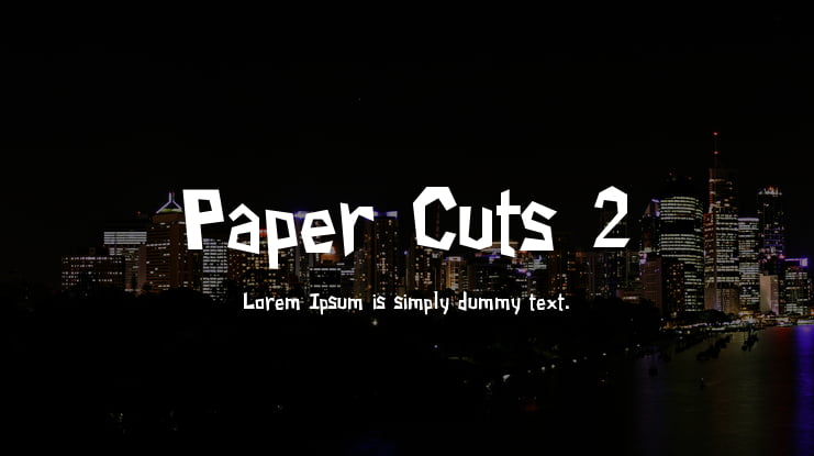 Paper Cuts 2 Font