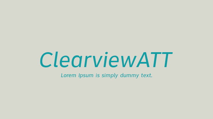 ClearviewATT Font