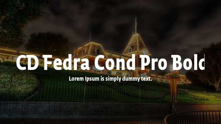CD Fedra Cond Pro Bold Font