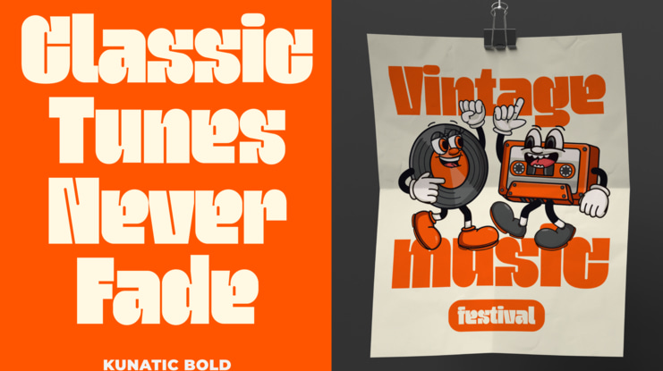 Kunatic Retro Bold Font