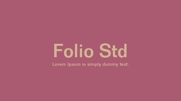 Folio Std Font Family