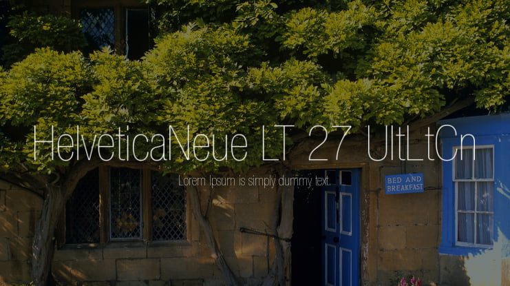 HelveticaNeue LT 27 UltLtCn Font