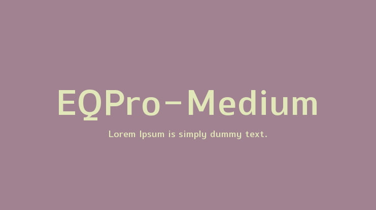 EQPro-Medium Font