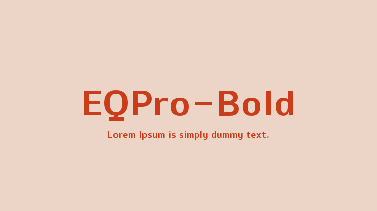 EQPro-Bold Font