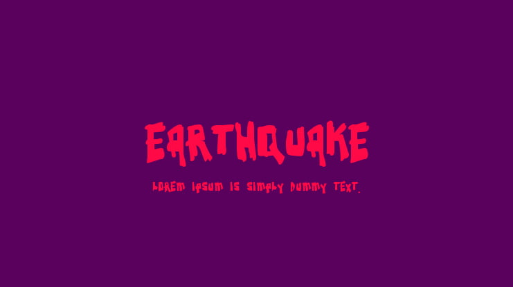 Earthquake Font