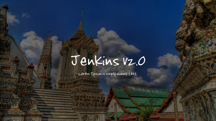 Jenkins v2.0 Font Family
