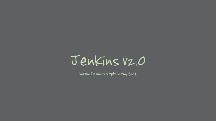 Jenkins v2.0 Font Family