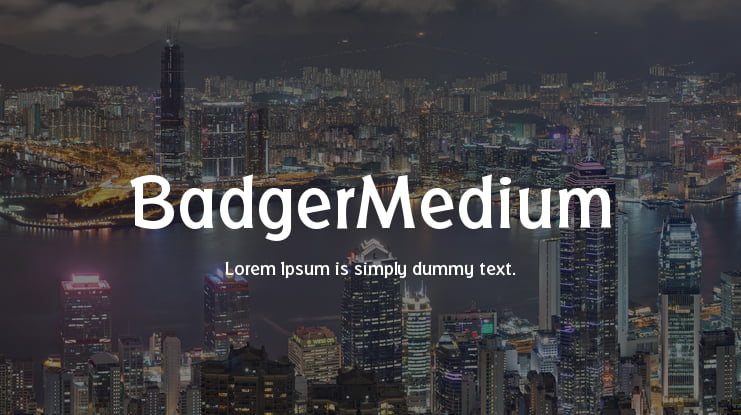 BadgerMedium Font
