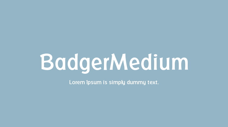 BadgerMedium Font