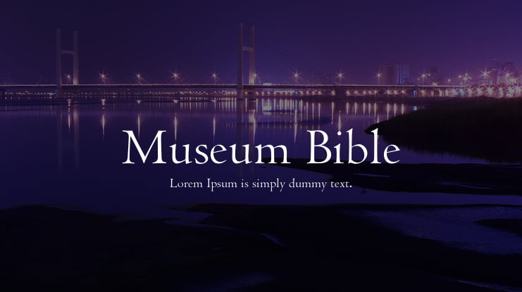 Museum Bible Font Family