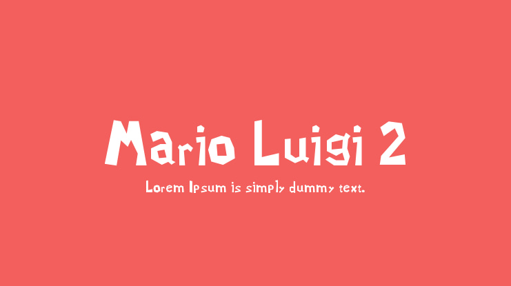 Mario Luigi 2 Font