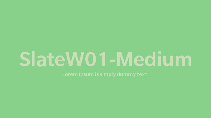 SlateW01-Medium Font Family