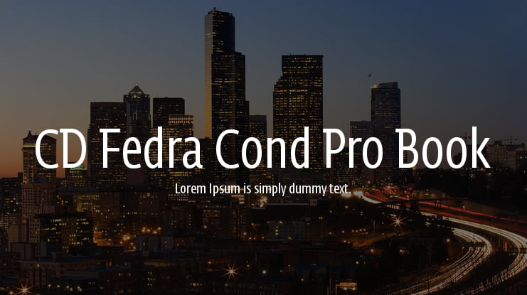 CD Fedra Cond Pro Book Font