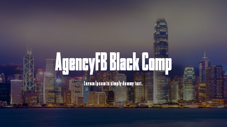 AgencyFB Black Comp Font Family