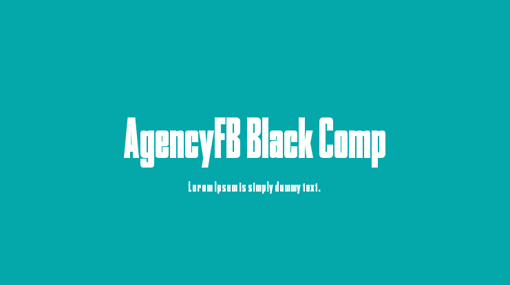 AgencyFB Black Comp Font Family