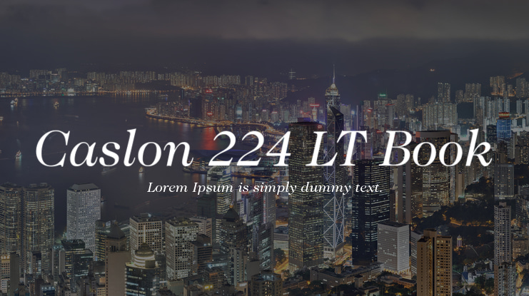 Caslon 224 LT Book Font