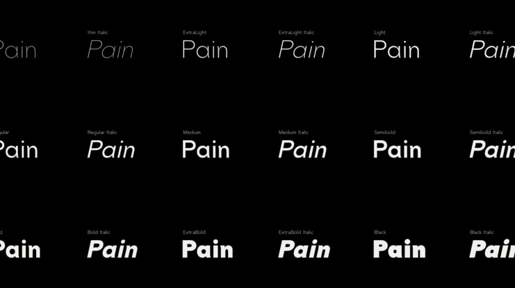 Painite Font Family